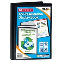 Tiger A5 Presentation Display Book 40 Pocket Black