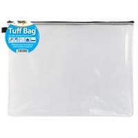 Tiger Tuff Bag Polypropylene A3 500 Micron Clear with Assorted Colour Zips
