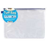 Tiger Tuff Bag Polypropylene A4 Plus 500 Micron Clear with Assorted Colour Zips