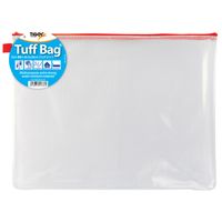 Tiger Tuff Bag Polypropylene B4 500 Micron Clear with Assorted Colour Zips