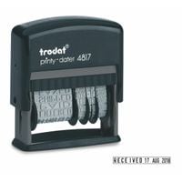 Trodat Printy 4817 Self Inking Dial A Phrase Word and Date Stamp Black Ink