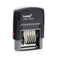 Trodat Printy 4846 Self Inking Number Stamp 27x4mm Black Ink