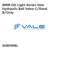 8MM OD Light Series Vale Hydraulic Ball Valve C/Steel B/Only