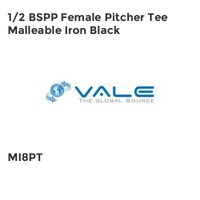 1/2 BSPP Female Pitcher Tee Malleable Iron Black
