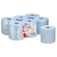 L10 Centrefeed Blue Roll Paper Wipers - 6 Rolls
