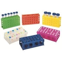 4-Way Tube Rack - Assorted Colours (Blue, Green,  Pink, Yellow & Orange) PK5