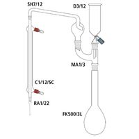 Quickfit Drop Funnel GP Rotaflo stopcock opentop 50mL PK5