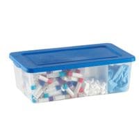 Tubby Polypropylene Storage Bin with Lid & Dividers, 330 x 200 x 115mm, Pack of 5, Pack of 5