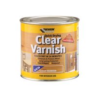Quick Dry Wood Varnish Satin Clear 250ml EVBWVARCLS02