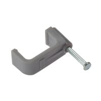 Cable Clip Flat Grey 6.00mm Box 100 FORFCC6G