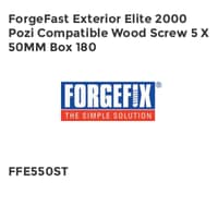 ForgeFast Exterior Elite 2000 Pozi Compatible Wood Screw 5 x 50mm Box 180 FORFFE550ST