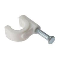 Cable Clip Round White 6-7mm Box 100 FORRCC67W