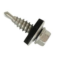 TechFast Self-drilling Stitching Hex Screw Washer NO.1 Tip 6.3 X 25MM Box 100