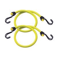 Twin Wire Bungee Cord 100cm Yellow 2 Piece MLK3022E