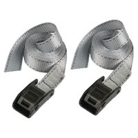 Lashing Strap with Metal Buckle, Grey 2.5m 150kg, Pack of 2