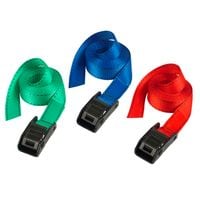 Lashing Strap with Metal Buckle, Coloured 5m 150kg (Pack 2)