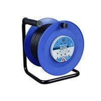 Heavy-Duty Cable Reel 240V 13A 4-Socket Thermal Cut-Out 50m MSTHDCT50134