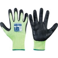 Cut Resistant Gloves, Nitrile, Black/Green (XL)