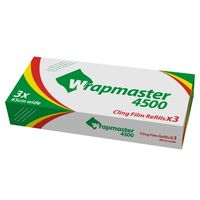 Wrapmaster 4500 Film Refill 45cm x 300m, Pack of 3