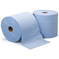 Blue 2 Ply 1000 Sheet Roll, Pack of 2