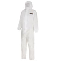 Disposable White Coveralls Hooded Type-5/6 (L)