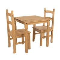 Corona Square Dining Table & 2 Chair Set