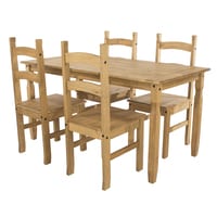 Corona Rectangular Dining Table & 4 Chair Set - CRTBSET3