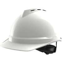 V-Gard 500 Vented Safety Helmet with Fas-Trac III Suspension and Sewn PVC Sweatband, White