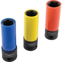 Wheel Nut Impact Socket Set 1/2" Square Drive- 3 Piece
