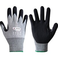 Cut Resistant Gloves, Grey/Black Nitrile, Size 9/L