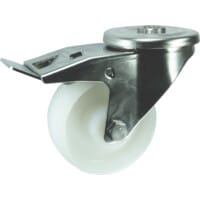 Stainless Steel Swivel Bolt Hole Castor with Brake 80mm