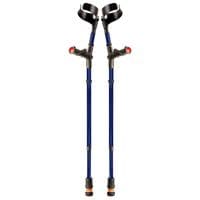Closed Cuff Comfort Grip Double Adjustable Crutch - Blue (Pair)