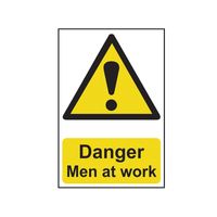Danger Men At Work - PVC Sign 200 x 300mm SCA1200