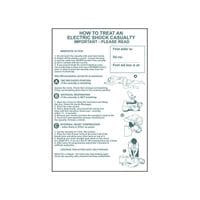 How To Treat An Electric Shock Casualty - PVC Sign 400 x 600mm SCA4240
