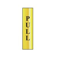 Pull Vertical - Polished Brass Effect 50 x 200mm SCA6034