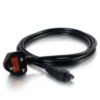 C2g Laptop Power Cord - Power Cable - Iec 60320 C5 To Bs 1363 (M) - Ac 250 V - 3 M - Molded - Black - United Kingdom