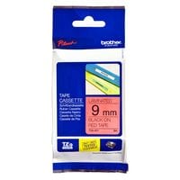 Tze-421 - Standard Adhesive - Black On Red - Roll (0.9 Cm X 8 M) 1 Cassette(S) Laminated Tape - For Pt-D210, D600, H110, P-Touch Pt-1005, 1880, E800, H110, P-Touch Cube Plus Pt-P710