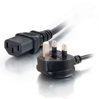 C2g Universal Power Cord - Power Cable - Bs 1363 (M) To Iec 60320 C13 - 5 M - Molded - Black