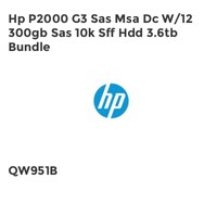Hp P2000 G3 Sas Msa Dc W/12 300gb Sas 10k Sff Hdd 3.6tb Bundle