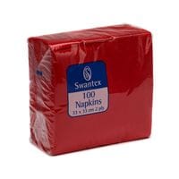 ValueX Napkins 2 Ply 330x330mm Red (Pack 100)