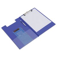 Foldover Clipboard with Interior Pocket Foolscap Blue VFDCB0L3