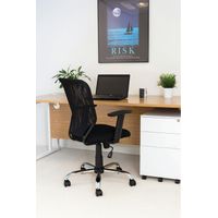 Mesh Task Chair Black (Seat Dimensions W500 X D480mm) - KF74832