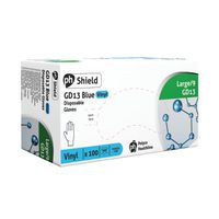 Powder-free Vinyl Gloves Large Blue, Pack of 100 GD13