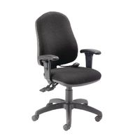 FR High Back Posture Chair W/Adjustable Arms Charcoal - KF839326
