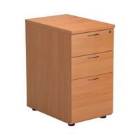 Desk High Pedestal 3 Drawer 600mm Depth Beech - KF74465