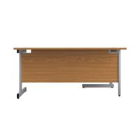 Left Hand Radial Desk 1800X1200mm Nova Oak/Silver - KF803140