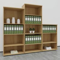 700 Wooden Bookcase 450mm Depth Nova Oak - KF803782