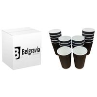 12oz Triple Walled Black Ripple Paper Cups 25's