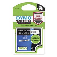 1978364 D1 Durable 12mm x 5.5M Tape Black on White