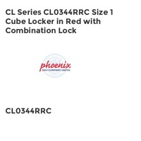 CL Series CL0344RRC Size 1 Cube Locker in Red with Combination Lock